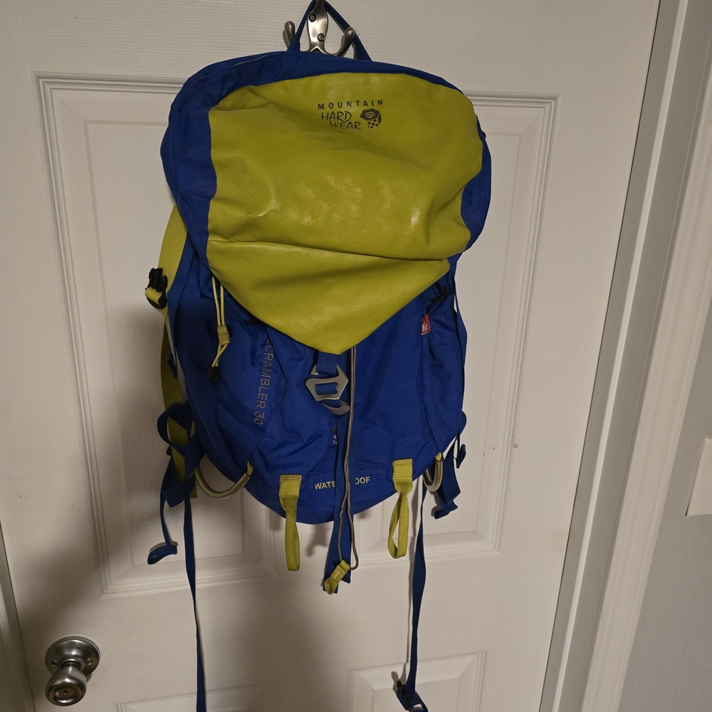 Mountain Hardwear Blue and Yellow Backpack